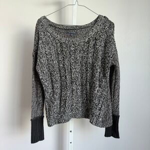 American Eagle‎ Outfitters Sweater Knit  Black White sz M Preppy Casual